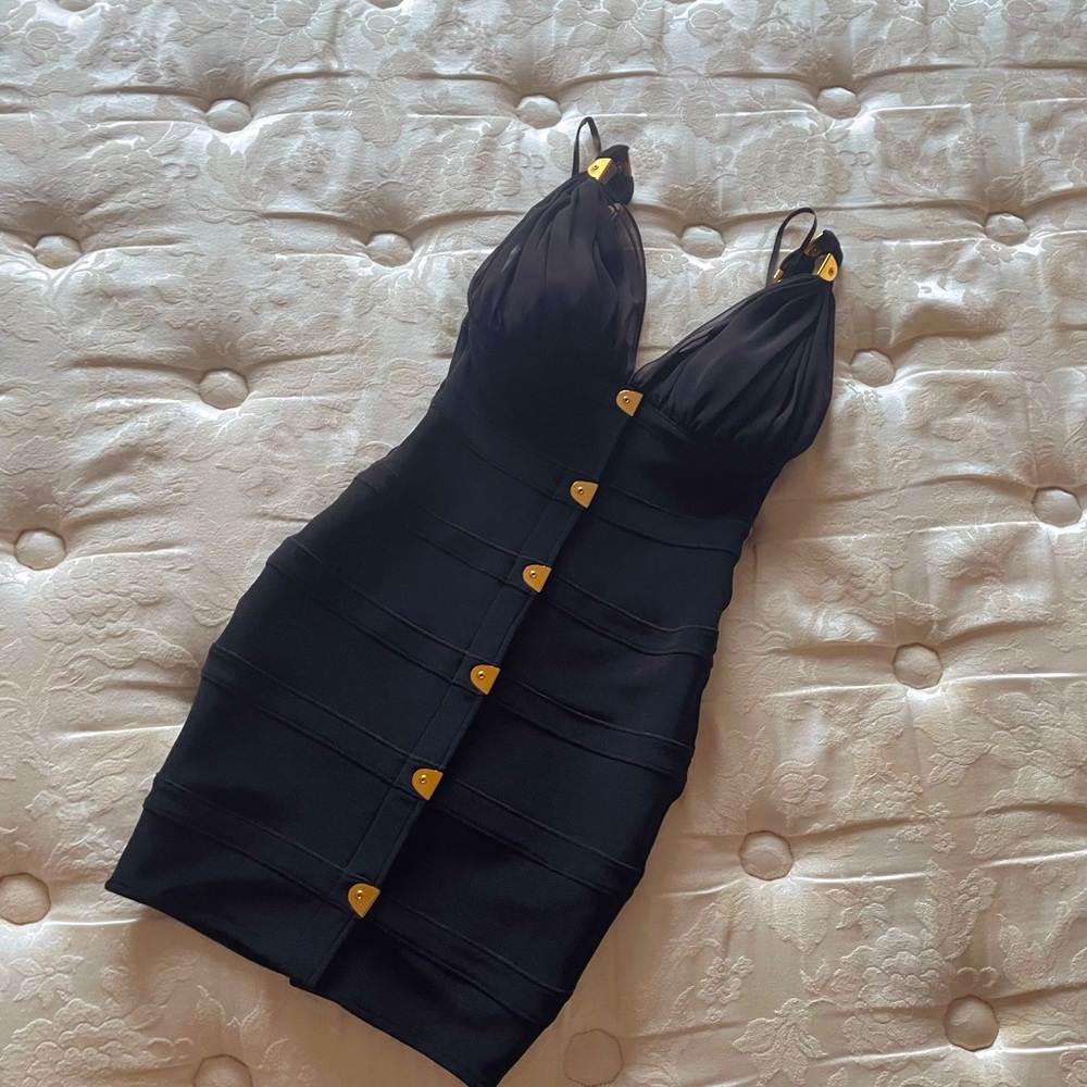 Vintage Cache dress with gold hardware